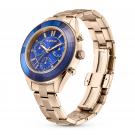 Swarovski Octea Lux Sport Watch, Metal Bracelet, Blue, Gold Tone Finish