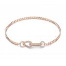 Swarovski Dextera Necklace, Pave, Mixed Links, White, Rose Gold Tone Plated