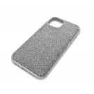 Swarovski High Smartphone Case, iPhone 14, Silver Tone