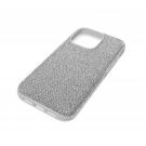 Swarovski High Smartphone Case, iPhone 14 Pro, Silver Tone