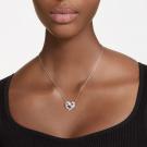 Swarovski Jewelry Necklace Matrix, Pendant Heart Woven White, Rhodium