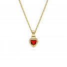 Swarovski Stilla Red Heart and Gold Pendant Necklace