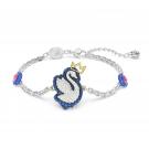 Swarovski Jewelry Bracelet Pop Swan, Blue, Rhodium M