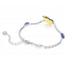 Swarovski Jewelry Bracelet Pop Swan, Blue, Rhodium M