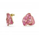 Swarovski Jewelry Florere Asymetrical Rose Gold and PInk Pierced Earrings Pair
