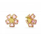 Swarovski Jewelry Florere, Pierced Earrings Pink, Gold