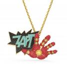 Swarovski Jewelry Necklace Marvel Pendant Iron Man Multi Color and Gold