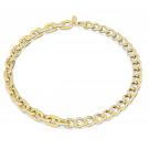Swarovski Jewelry Necklace Dextera, Modern Chain Pave Crystal, Gold XL