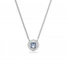 Swarovski Jewelry Necklace Angelic Square, Necklace Cool Blue Crystal, Rhodium