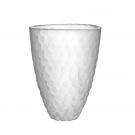 Orrefors 7.87" Crystal Raspberry Vase Frost