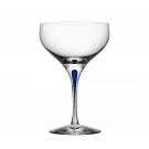 Orrefors Intermezzo Blue Saucer Coupe Champagne Cocktail Glass, Single