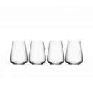 Orrefors Crystal, Pulse Stemless Crystal Wine Tumblers, Set of Four