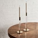 Orrefors Lumiere Candlestick 10.5" Gold