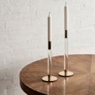 Orrefors Lumiere Candlestick 12.6" Gold