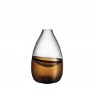 Kosta Boda Art Glass Mattias Stenberg 12 7/16" Septum Vase, Golden Brown, Limited Edition of 300