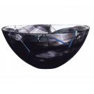 Kosta Boda Contrast 6 1/4" Crystal Bowl, Black