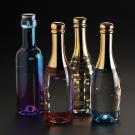 Kosta Boda Celebrate Crystal Champagne Bottle, Blue