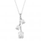 Lalique Muguet 3 Crystal Pendant, Silver