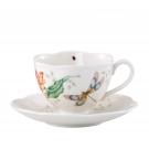 Lenox Butterfly Meadow China Dragonfly Cup And Saucer