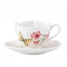 Lenox Butterfly Meadow China Tiger Cup And Saucer