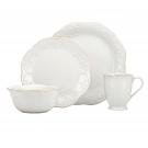 Lenox French Perle White Dinnerware 4 Piece Place Setting