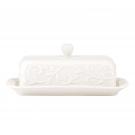 Lenox Opal Innocence Carved Dinnerware Covered Butter Dish