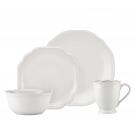 Lenox French Perle Bead White Dinnerware 4 Piece Place Setting