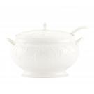 Lenox Opal Innocence Carved China Covered Tureen With Ladle