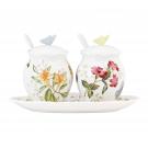 Lenox Butterfly Meadow China Condiment Set 7 Piece Set