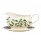 Lenox China Holiday Gravy Boat With Stand