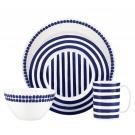 Kate Spade China by Lenox, Charlotte Street North Blue, 4 Piece Place Setting