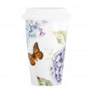 Lenox Butterfly Meadow Blue Dinnerware Thermal Travel Mug