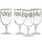 Lenox Barware Holiday Decal Iced Beverage Glasses Set of 4