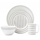 Kate Spade China by Lenox, Charlotte Street North Grey 4 Piece Place Setting