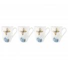 Lenox Butterfly Meadow Hydrangea Dinnerware Mug Set Of Four
