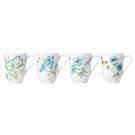 Lenox Butterfly Meadow Turquoise Dinnerware Mugs Set Of Four