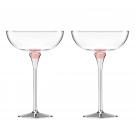 Kate Spade New York, Lenox Rosy Glow Saucer Champagne Glasses, Pair