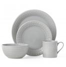 Kate Spade China by Lenox, Stoneware Willow Drive Grey 4pc Place Setting