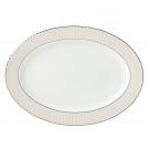 Lenox Pleated Colors Grey Dinnerware Platter 16"