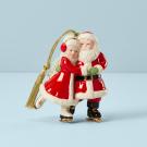 Lenox Christmas 2022 Ice Skating Santa and Mrs. Claus Ornament