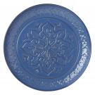 Lenox Global Tapestry Stoneware Round Server Blue 15"