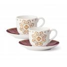 Lenox Global Tapestry Garnet Dinnerware Cup Saucer Set