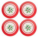 Lenox Holiday China Stripe Dessert Place Setting Of Four