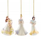 Lenox Christmas Disney Princess Mini Ornament Set of 3