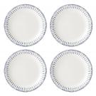Lenox Profile China Accent Plate White Navy Set Of Four