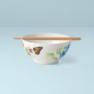 Lenox Butterfly Meadow Noodle 7.25" Bowl With Chopsticks