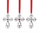 Lenox Christmas 2022 Mini Metal Cross Ornament Set of 3