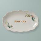 Lenox China French Perle Berry Peace and Joy Oval Platter