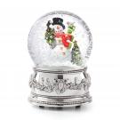 Reed And Barton Musical Snow Globe Snowman "We Wish You A Merry Christmas"
