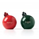 Kate Spade Lenox Christmas Ornament Salt and Pepper Set, Merry and Bright
